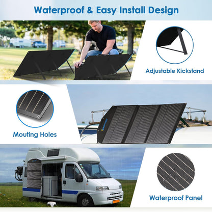ACOPower Foldable Solar Panel Kit Suitcase --- 90W, 120W