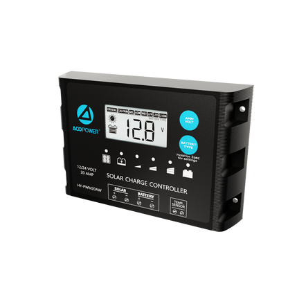 ProteusX 20A PWM Charge Controller w/ Alligator Clips & Solar Connector