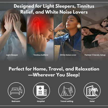 Jabees PEACE Pillow Speaker - Ultra-Thin Bone Conduction Sleep Speaker for Comfortable and Healthy Bedtime Audio