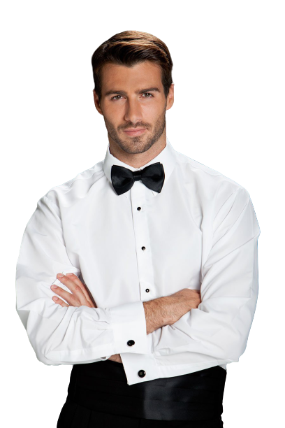 "Como" Ivory Laydown Tuxedo Classic Fit Shirt